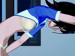 Rukia frigging her pussy 'til she orgasms - Bleach Hentai.