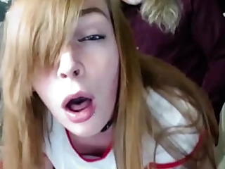 Old and Youthfull Amateur Redhead Wife Deep-throat Creampie - Remastered