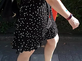 Candid White milf in her White sandals