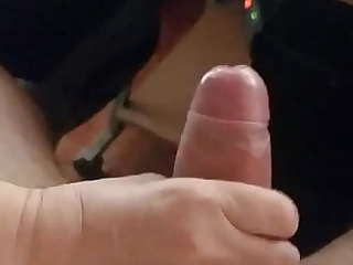 Elderly lady makes me a handjob meanwhile she uses his phone