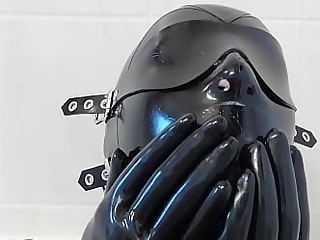 Slaver mess in latex mask and gloves (TRAILER)
