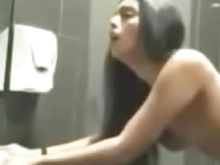 Indian gf fucked doggystyle upon public toilet