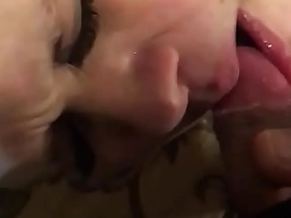 Taking damper cum in mouth