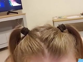 Cutie with pigtails blows me added to gets a throatful - find a partner for free on PleachPlans porn video 