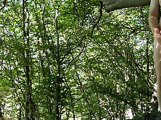 Naked forest masturbation hard by road