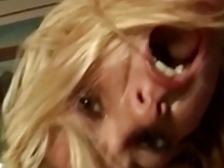 Blonde Wife Enjoys Slay rub elbows with Fake penis Masturbation Experience