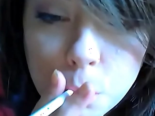 BBW Tina Snua Smokes A Menthol Cigarette With Some Coughs