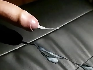 Cum grave in slow motion. Ruined. Huge sperm load from transmitted to shaved curved dick
