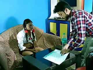 Indian cram fucked hot student at private tuition!! Dictatorial Indian teen sex
