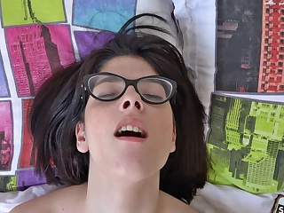 TINY NERD TEEN SARA GETS Pouch WIDE OPEN FOR HUGE COCK AMATEUR FUCK