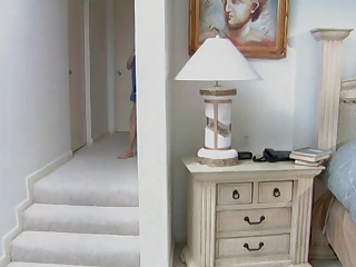 Young redhead gets fucked nearly the bedroom after taking a shower