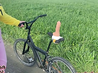 FIRST OUTDOOR COCK - The wettest bike ride ever!!!