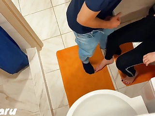 Classmates Take Turns on my Girlfriend After College Party in the Restroom
