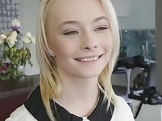 A skinny blond 18-year-old teen enjoys intense sex, ending with a messy facial cumshot and tight figure covered.