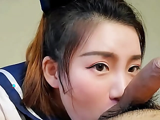 Chinese Student Giving Passionate Blowjob increased by Cum nigh Mouth - NicoLove