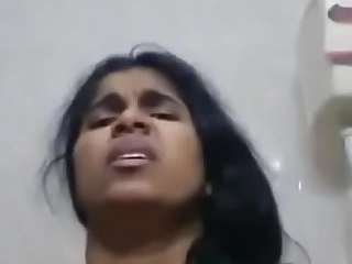 Hot mallu kerala MILF stroking in bathroom - fucking sexy face reactions