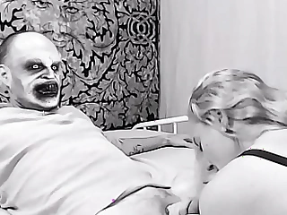 Zombie gets his cock sucked for Halloween!
