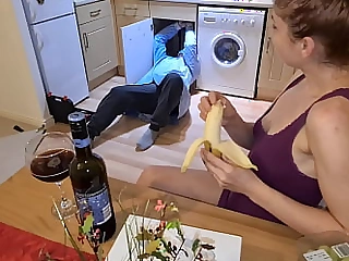 The luckiest unexperienced plumber filmed up a rigorous camera.