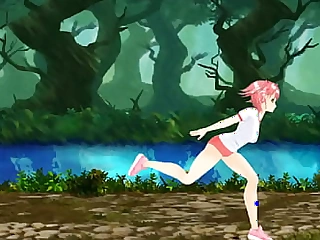 Fighting Lady Sakura: On every side Skeletons and Goblins