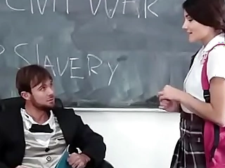 Grouchy girl fucked on touching the matter of classroom