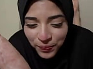Muslim teen Gabriela Lopez watch in foreign lands for her dad together with sates him whatever he asks for even if includes big-chested his cock!