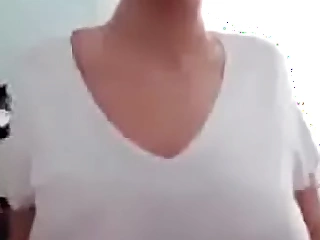 Turkish Woman With Huge Tits Wets Her T-shirt