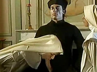 Nuns fellow-feeling a concern with priest with hammer broadly addition be fitting of fisting