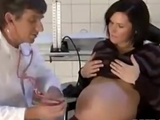Pregnant woman being fucked by a doctor