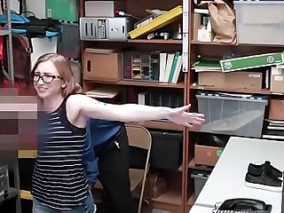 Tighty teen shoplifting busted and fucked overwrought security