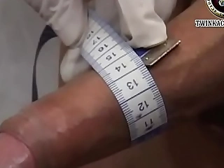 The doctor's double have a anal exam makes his uncircumcised latino teenage shaft extra stiff
